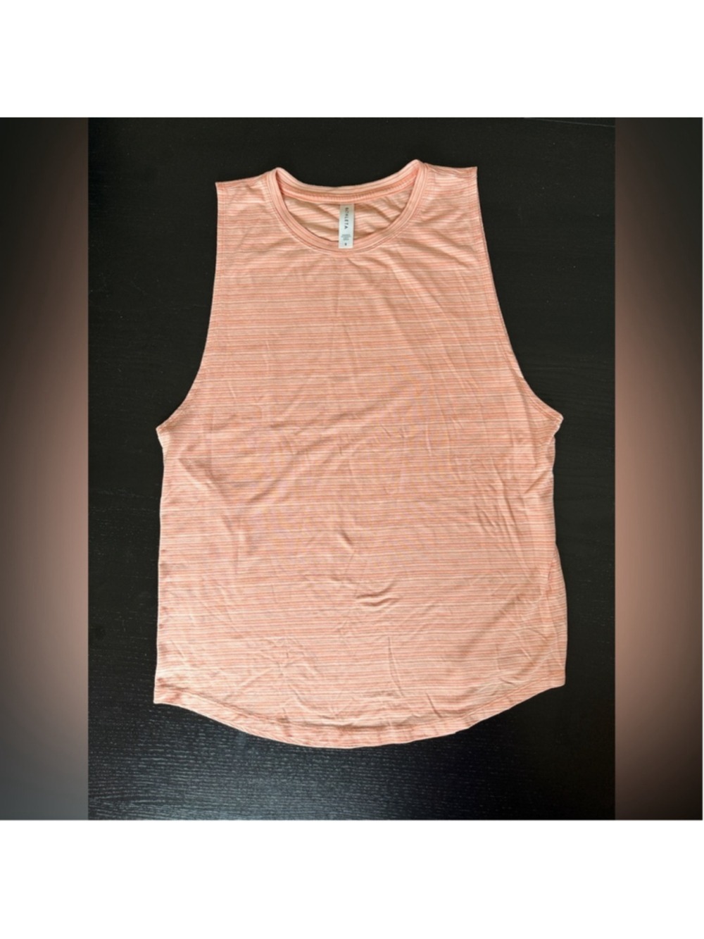 Athleta Cloudlight Stripe Muscle Tank in Orange Size S